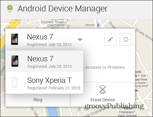 Android-Geräte-Manager-Webschnittstellengeräte