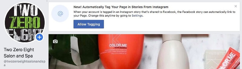 Facebook hat eine neue automatische Tagging-Funktion eingeführt, mit der Benutzer und andere Seiten Seiten einer Marke in ihren Geschichten markieren können.