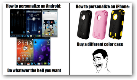 personalisieren android apple