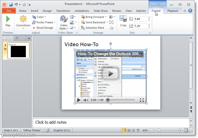 ein Video in PowerPoint 2010 von youtube