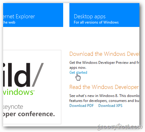 Windows 8 Download-Seite
