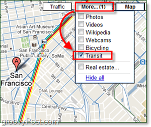 So aktivieren Sie Google Transit Maps