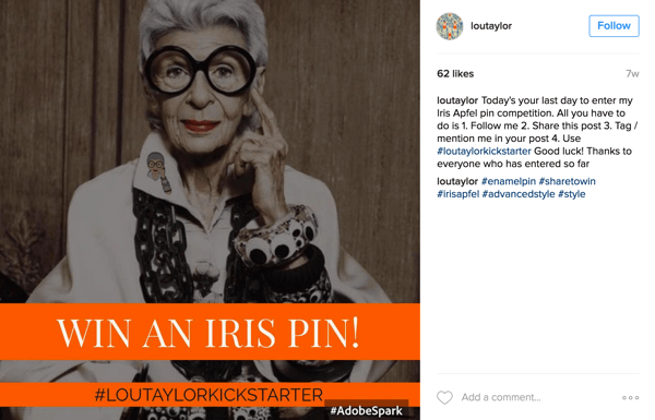 Bitten Sie die Benutzer bei einem Instagram-Hashtag-Wettbewerb, ein Foto zusammen mit Ihrem Kampagnen-Hashtag zu veröffentlichen.