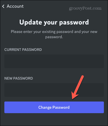 Discord Passwort ändern
