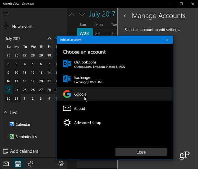 Verwalten Sie Ihren Google Kalender mit Cortana in Windows 10