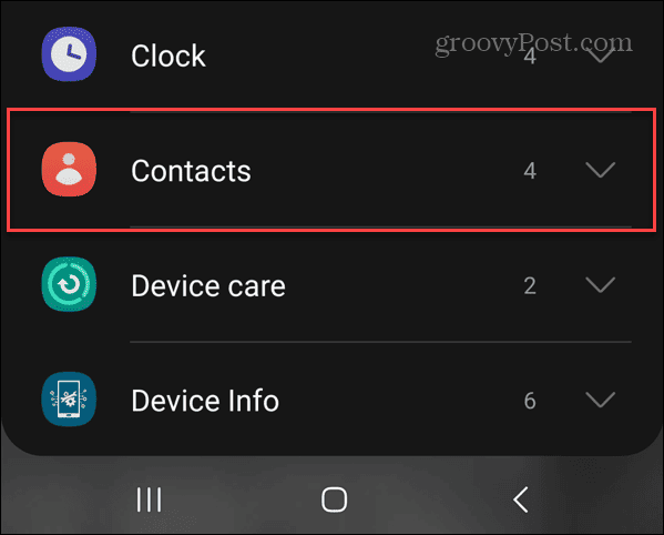 Kontakte-Widget für Android