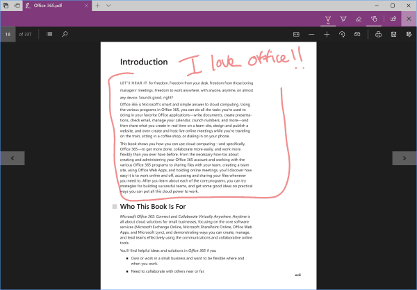 Microsoft Edge PDF-Bearbeitung