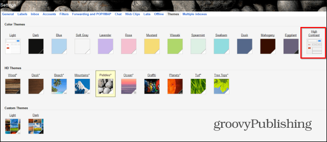 Google Mail High Contrast-Thema