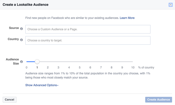 Eine Facebook-Taktik könnte darin bestehen, eine ähnliche Zielgruppe zu erstellen, die mit Ihren Facebook-Anzeigen angesprochen werden soll.