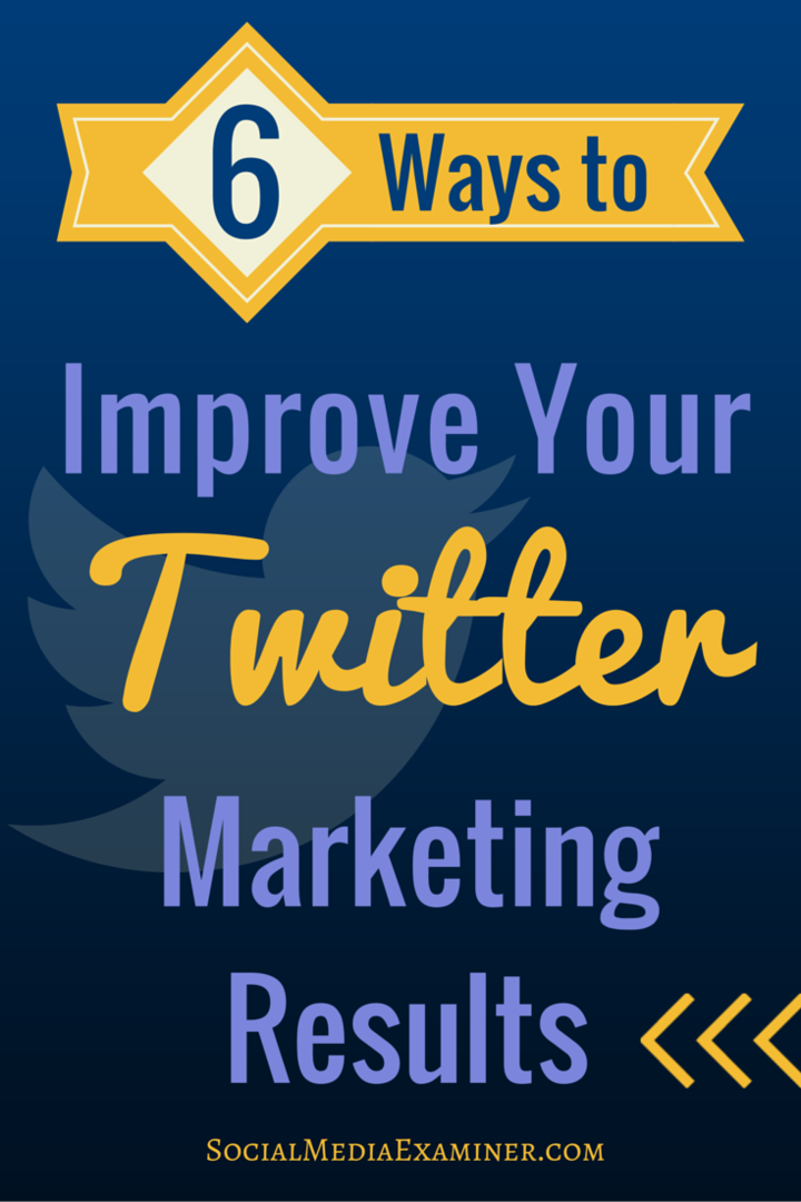 6 Möglichkeiten zur Verbesserung Ihrer Twitter-Marketingergebnisse: Social Media Examiner