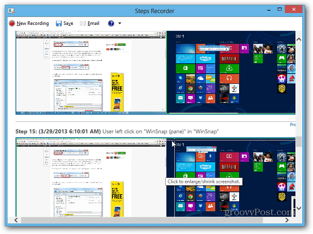 Verwenden Sie Steps Recorder in Windows 8.1, um PC-Probleme zu beheben