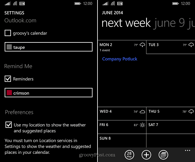 Windows Phone 8.1 Tipp: Zeigen Sie das Wetter direkt im Kalender an