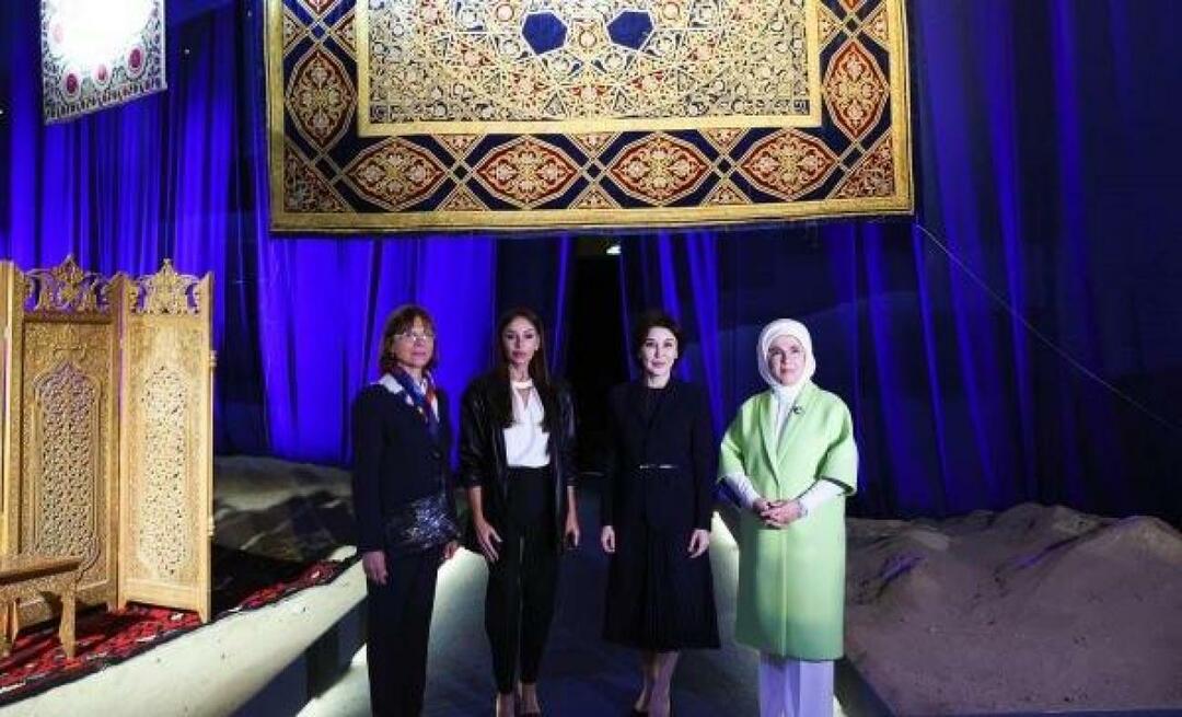 First Lady Erdoğan bedankte sich bei Ziroat Mirziyoyeva, der Ehefrau des Präsidenten von Usbekistan