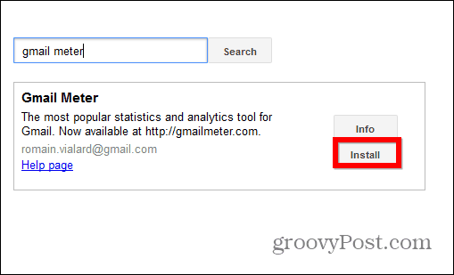 Google Mail Meter-Installationsskript