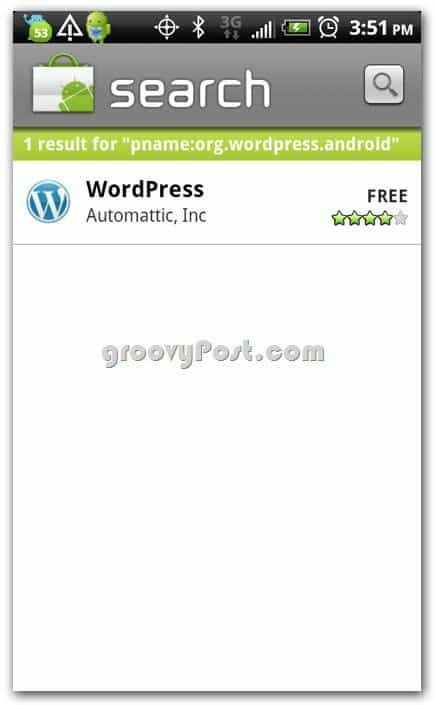 Wordpress von Automattic im Android Store
