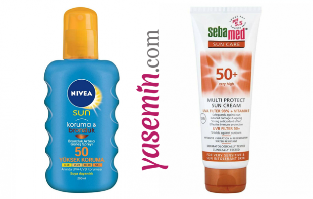 NIVEA Sun Sunscreen und Bronzing Spray & SEBAMED Sun Cream F50 + 75ml