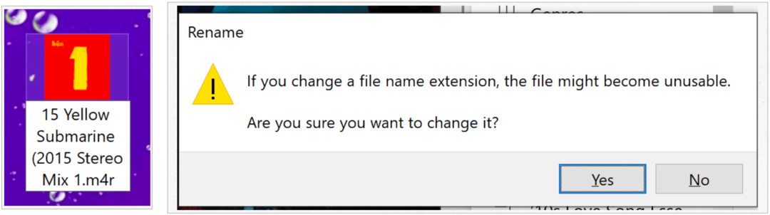Windows bestätigt die Änderung der Dateierweiterung