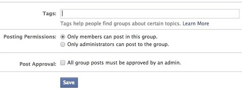 Facebook-Gruppenberechtigungen