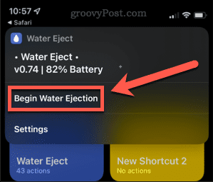 Starten Sie den Wasserausstoß, um Wasser aus dem iPhone zu entfernen