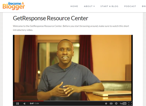 Das GetResponse Resources Center ist ein Beispiel dafür, wie Sie Ihrem Publikum noch mehr Wert bieten können. 
