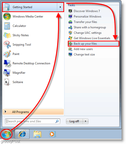 Windows 7: Erstellen Sie ein System-Image. Starten Sie Ihre Dateien