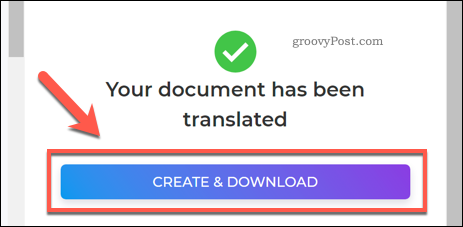 Speichern einer übersetzten PDF-Datei mit DeftPDF