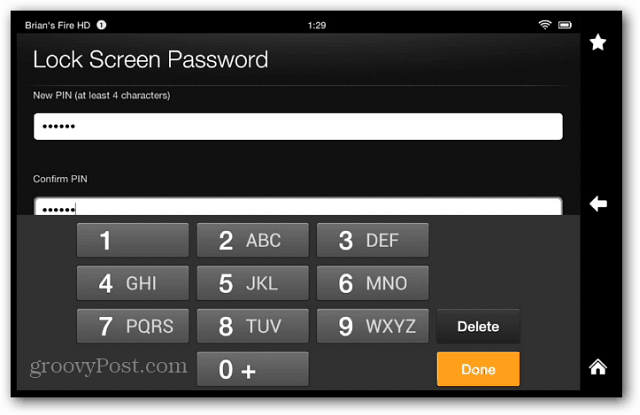 Passwort Schützen Sie den Kindle Fire HD-Sperrbildschirm