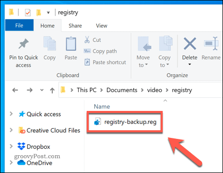 Öffnen Sie eine Windows-Registrierungssicherungsdatei