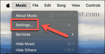 Apple-Musikeinstellungen Mac