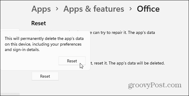 App-Outlook zurücksetzen