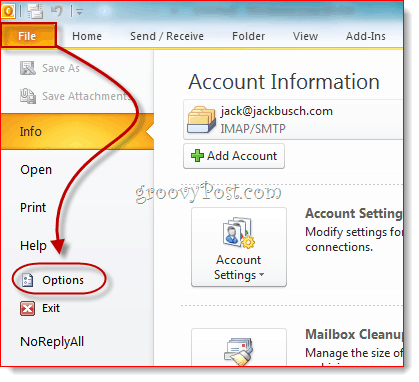 Registerkarte " Entwickler" in Outlook 2010 anzeigen