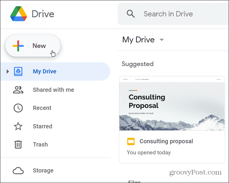 Google Drive neu