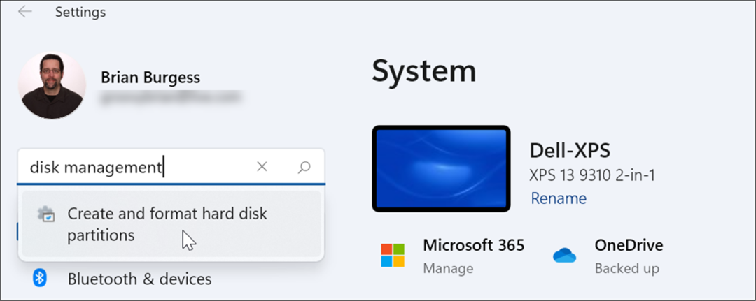 Öffnen Sie die Datenträgerverwaltung in den Windows 11-Einstellungen