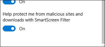 Schalten Sie SmartScreen 2 aus