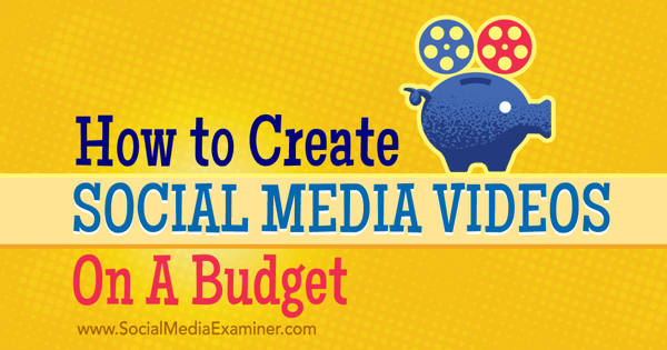 Erstellen und fördern Sie Budget-Social-Media-Videos