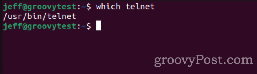 Verwenden Sie welches Telnet, um festzustellen, ob es installiert ist