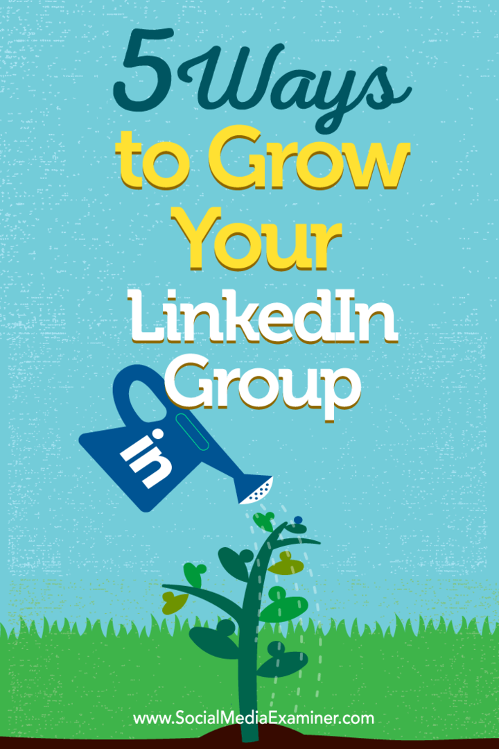 Tipps zu fünf Möglichkeiten zum Aufbau Ihrer LinkedIn-Gruppenmitgliedschaft.