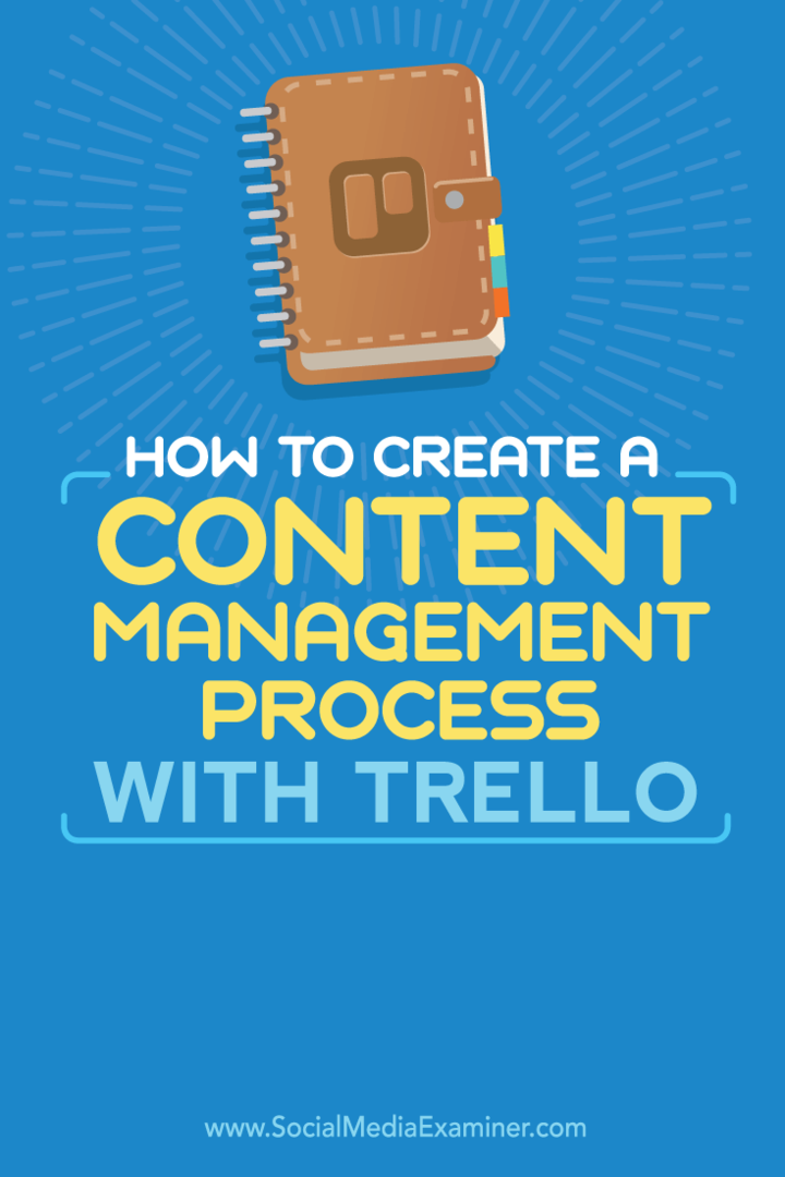 So erstellen Sie einen Content-Management-Prozess mit Trello: Social Media Examiner