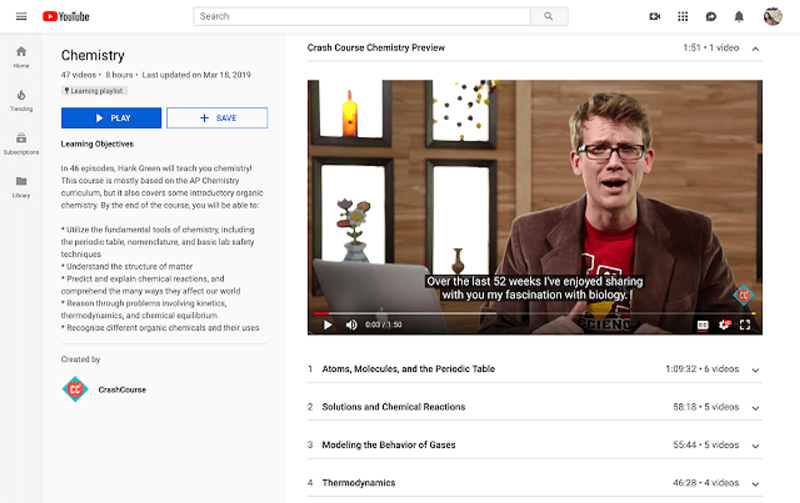 YouTube führt Lern-Playlists ein, um Menschen, die zu YouTube kommen, eine spezielle Lernumgebung zum Lernen zu bieten.