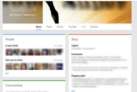 Google Plus-Profileinstellungen
