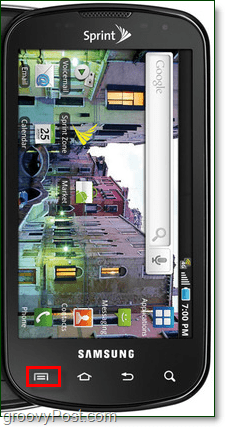 Samsung Galaxy Epic 4g Android Menü-Button