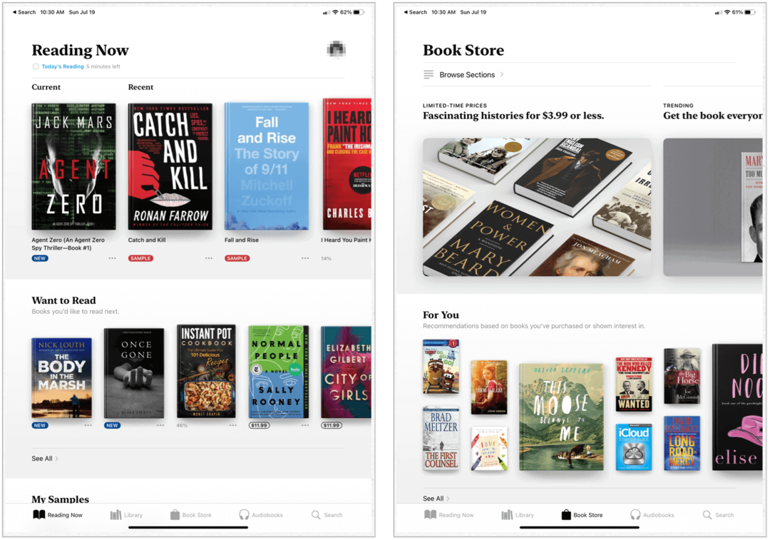 Apple Books auf dem iPad