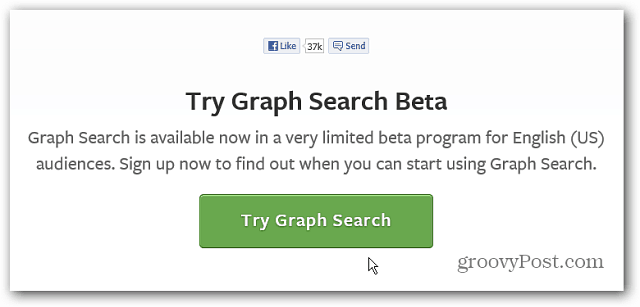 Melden Sie sich für die neue Beta-Version von Facebook Graph Search an
