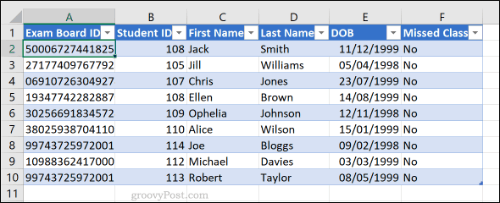 Drilldown-Daten aus einer Excel-Pivot-Tabelle