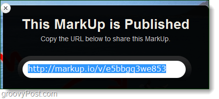 markup.io veröffentlichte URL