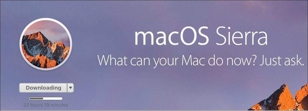 Herunterladen und Installieren von MacOS Sierra