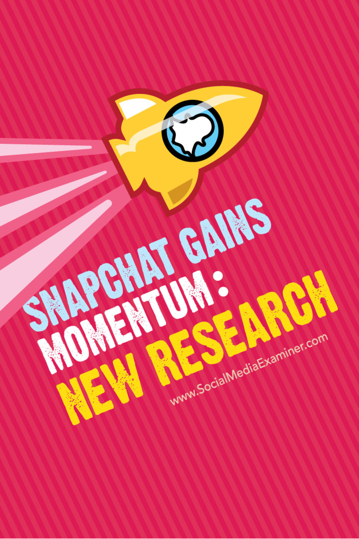 Snapchat gewinnt an Dynamik: Neue Forschung: Social Media Examiner