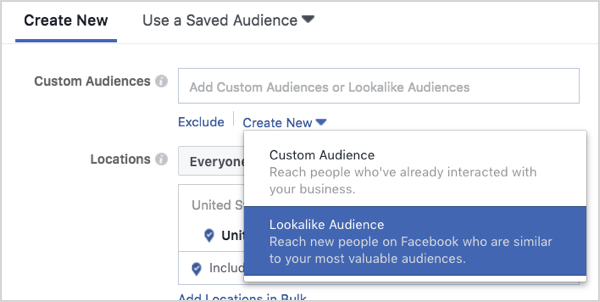 Facebook-Lookalike-Publikumserstellung.