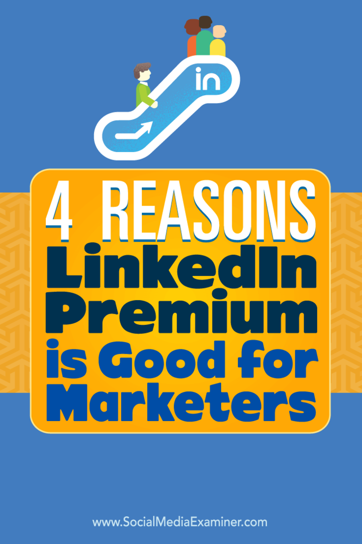 Tipps zu vier Möglichkeiten, wie Sie Ihr Marketing mit LinkedIn Premium verbessern können.