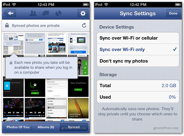 So verwenden Sie Facebook Photo Sync unter Android und iOS